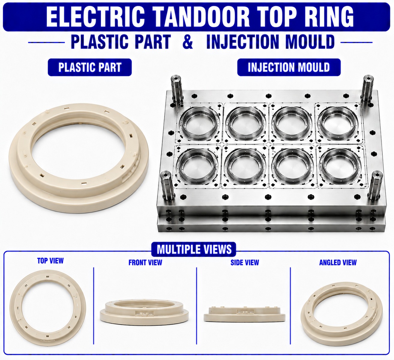 Electric Tandoor Plastic Top Ring Mould and Moulding Service